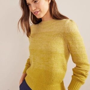 Boden Yellow Crew Neck Sweater Size SMALL
